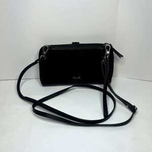 The Sak Iris Leather Floral Crossbody Bag Phone Black Wallet Womens Designer